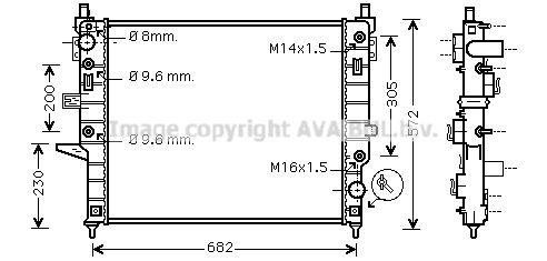 AVA QUALITY COOLING Радиатор, охлаждение двигателя MS2332